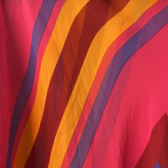 Colorful Stripes Poncho or coverup - Picture 2 of 7